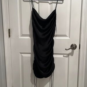 Zara black silk dress